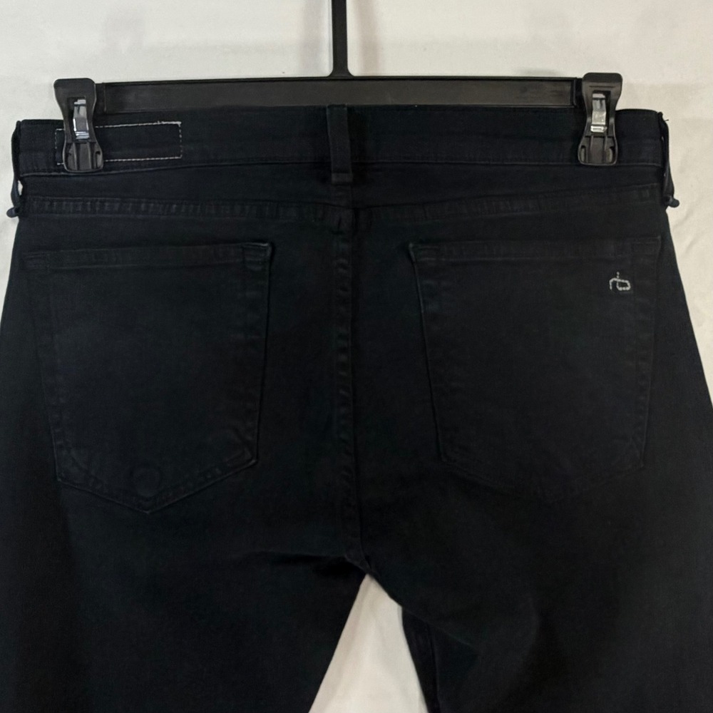 Rag & Bone The Dre Slim Boyfriend Jeans Dark Indigo Distressed Knee Size 28 - Picture 4 of 13